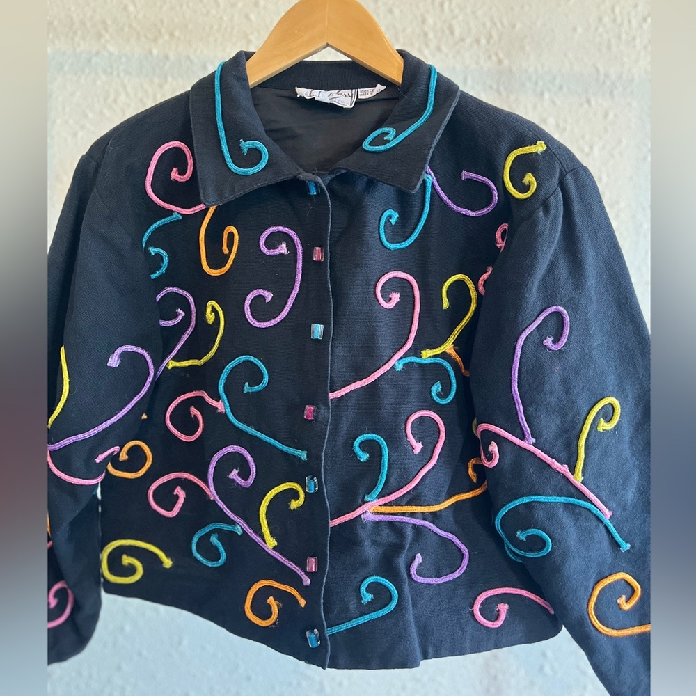 Vintage Silver Stream Embroidered Jacket